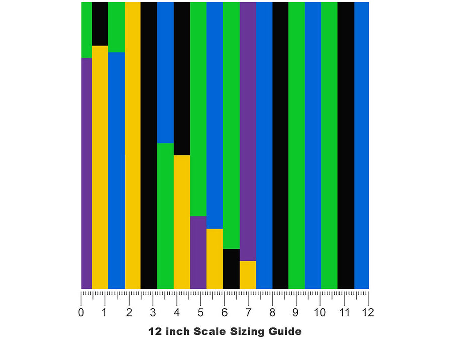 No Grass Abstract Vinyl Film Pattern Size 12 inch Scale~Rwraps No Grass Abstract Sizing Chart~2