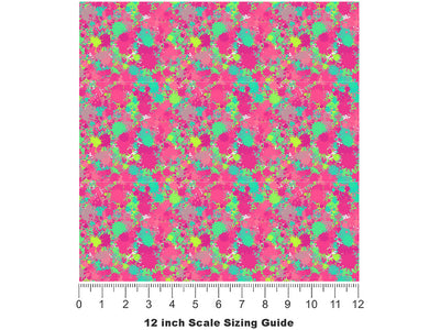 No Mistakes Paint Splatter Vinyl Film Pattern Size 12 inch Scale~Rwraps No Mistakes Paint Splatter Sizing Chart~2