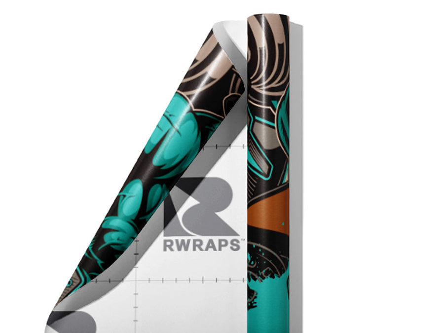 No Pain Graffiti Wrap Film Sheets~Rwraps Series 914 No Pain Graffiti Scrolled Sheet~4
