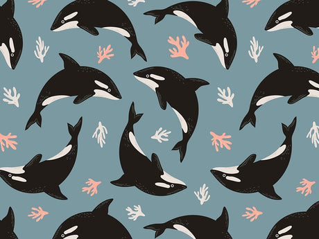 Noble Orcas Marine Life Vinyl Wrap Pattern~Rwraps Series 914 Digitally Printed Vinyl Wrap~0