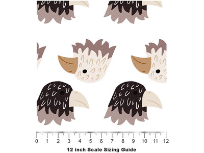 Noble Partners Birds Vinyl Film Pattern Size 12 inch Scale~Rwraps Noble Partners Birds Sizing Chart~2
