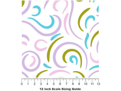 North Winds Abstract Vinyl Film Pattern Size 12 inch Scale~Rwraps North Winds Abstract Sizing Chart~2