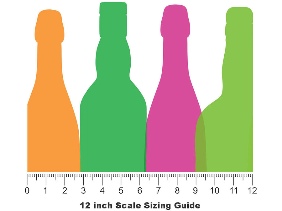 Nose Touch Alcohol Vinyl Film Pattern Size 12 inch Scale~Rwraps Nose Touch Alcohol Sizing Chart~2
