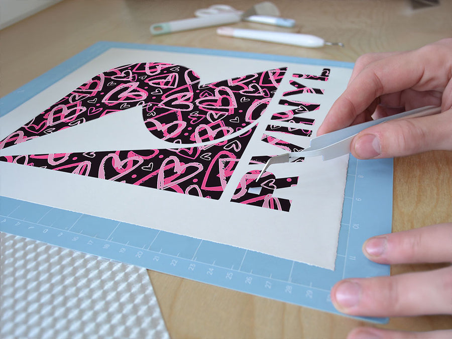 notebook scribbles heart Easy Weed Craft Vinyl