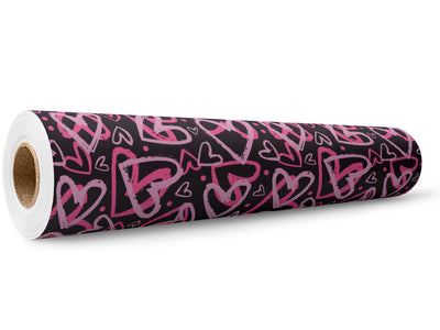 Notebook Scribbles Heart Wrap Film Wholesale Roll~Rwraps Series 914 Digitally Printed Vinyl Roll~5