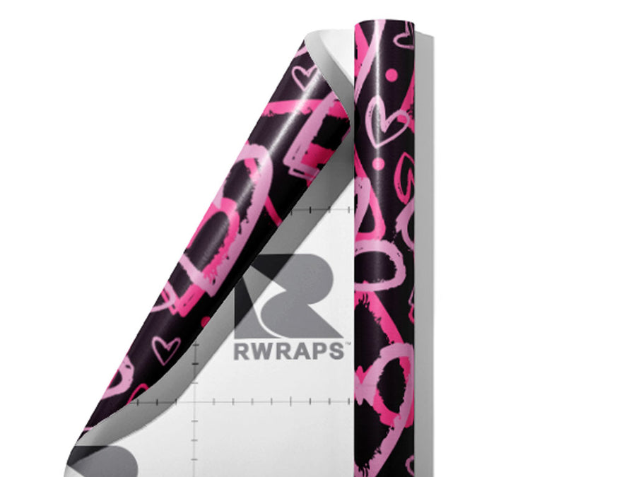Notebook Scribbles Heart Wrap Film Sheets~Rwraps Series 914 Notebook Scribbles Heart Scrolled Sheet~3