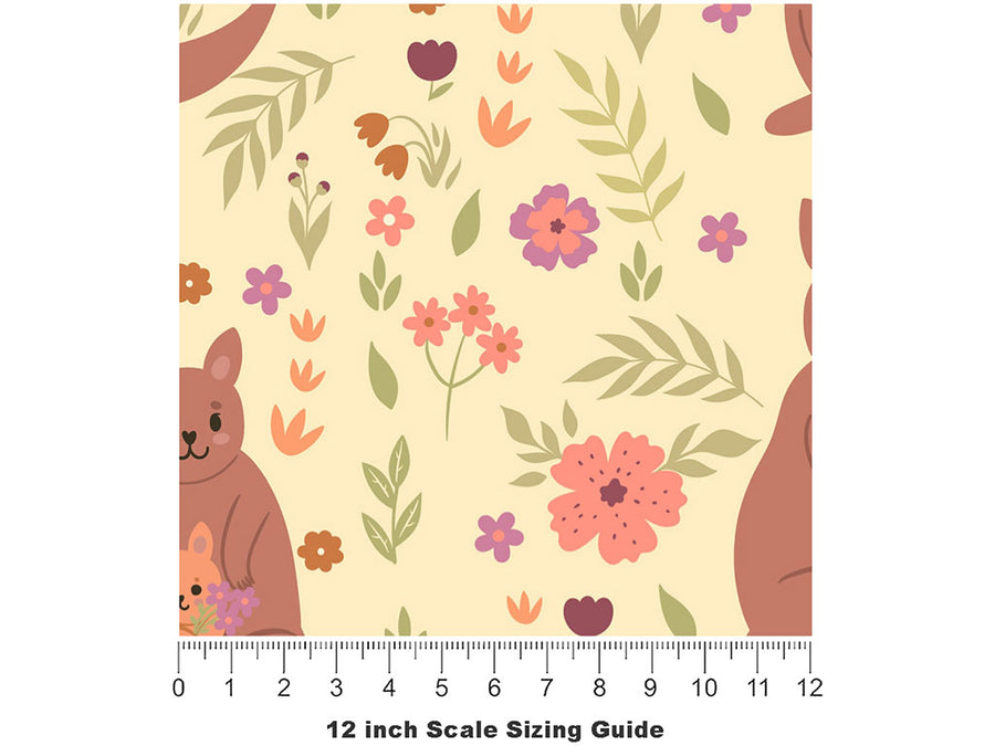 Nurturing Mother Animal Vinyl Film Pattern Size 12 inch Scale~Rwraps Nurturing Mother Animal Sizing Chart~2