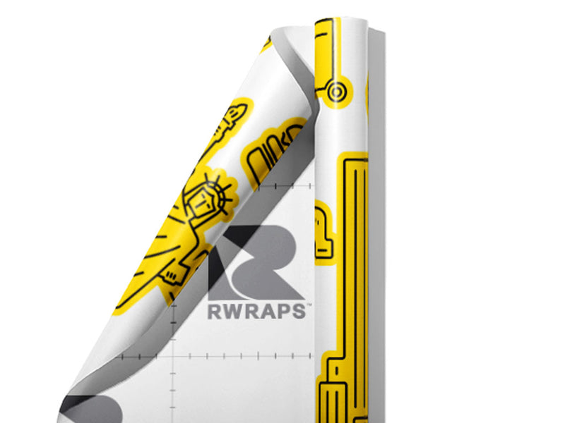 NYC City Cityscape Wrap Film Sheets~Rwraps Series 914 NYC City Cityscape Scrolled Sheet~4