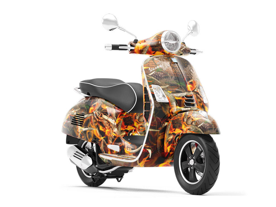 Obliteration Blaze Camouflage Vespa Scooter Wrap Film