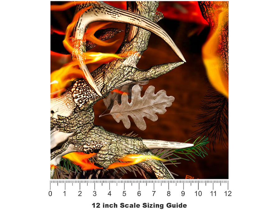 Obliteration Blaze Camouflage Vinyl Film Pattern Size 12 inch Scale~Rwraps Obliteration Blaze Camouflage Sizing Chart~2