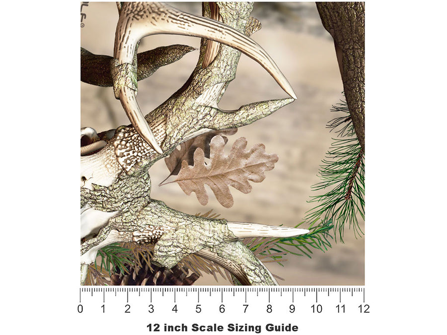 Obliteration Buck Camouflage Vinyl Film Pattern Size 12 inch Scale~Rwraps Obliteration Buck Camouflage Sizing Chart~2