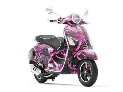 Obliteration Pink Camouflage Vespa Scooter Wrap Film