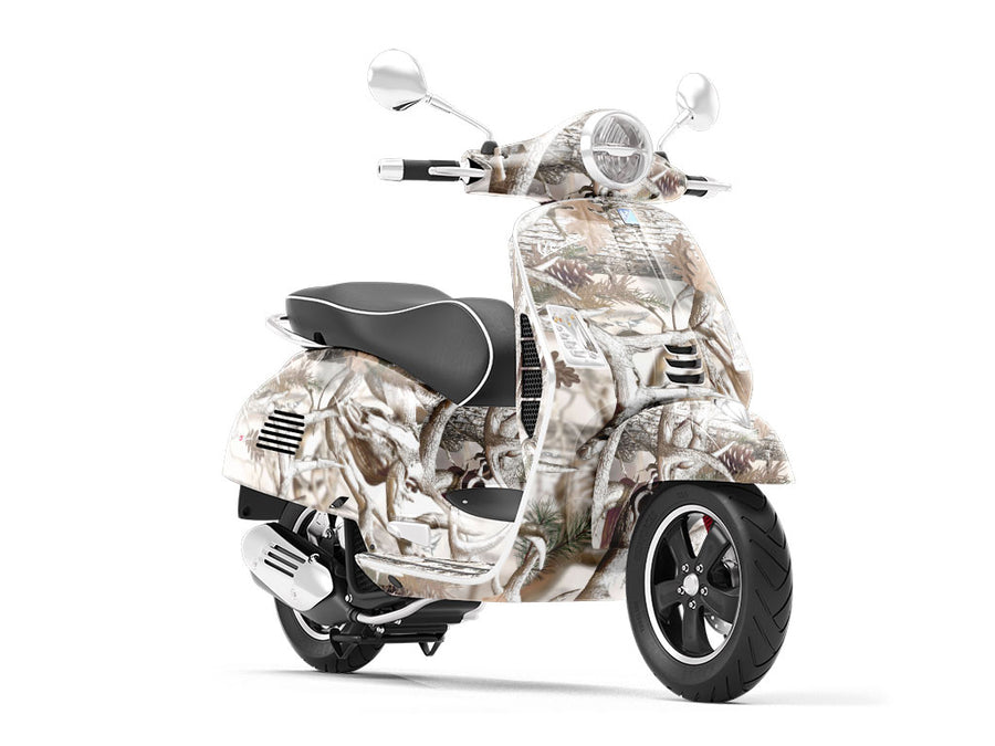 Obliteration Snow Camouflage Vespa Scooter Wrap Film