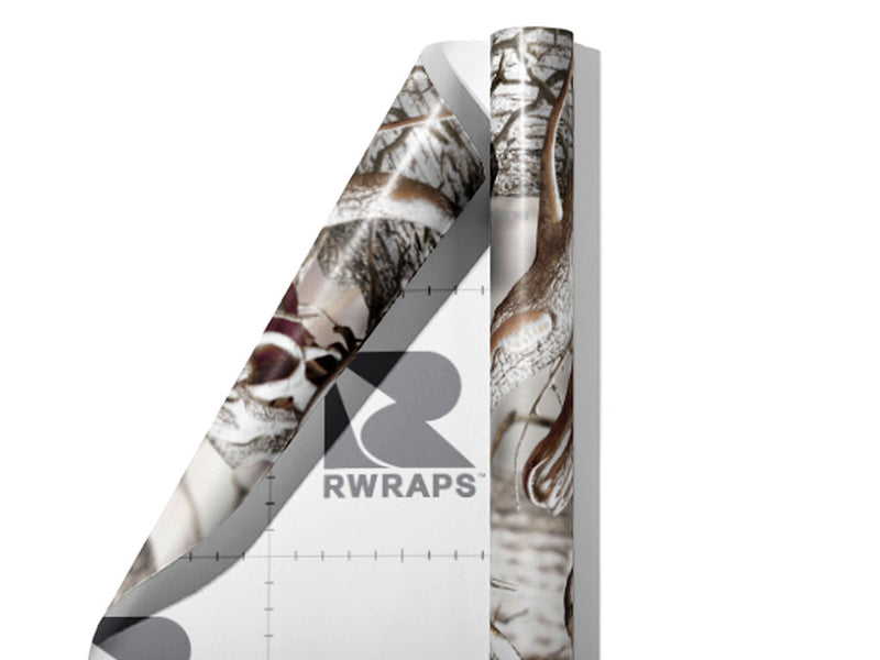 Obliteration Snow Camouflage Wrap Film Sheets~Rwraps Series 914 Obliteration Snow Camouflage Scrolled Sheet~3