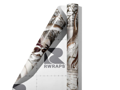 Obliteration Snow Camouflage Wrap Film Sheets~Rwraps Series 914 Obliteration Snow Camouflage Scrolled Sheet~3