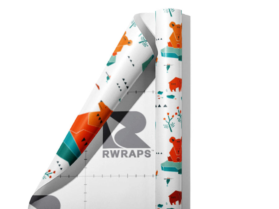 Occupied Icebergs Animal Wrap Film Sheets~Rwraps Series 914 Occupied Icebergs Animal Scrolled Sheet~3
