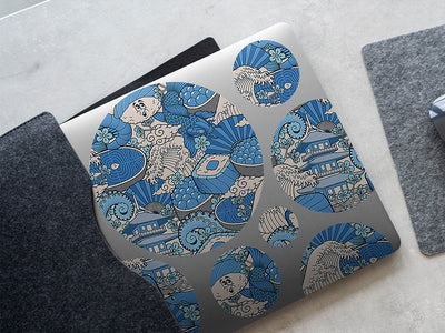 ocean bounty japanese DIY Laptop Stickers