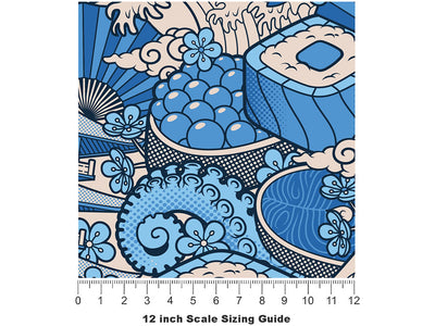 Ocean Bounty Food Vinyl Film Pattern Size 12 inch Scale~Rwraps Ocean Bounty Food Sizing Chart~2
