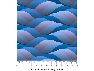 Ocean Bride Water Vinyl Film Pattern Size 12 inch Scale~Rwraps Ocean Bride Water Sizing Chart~2