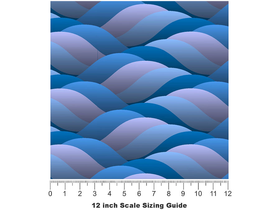 Ocean Bride Water Vinyl Film Pattern Size 12 inch Scale~Rwraps Ocean Bride Water Sizing Chart~2