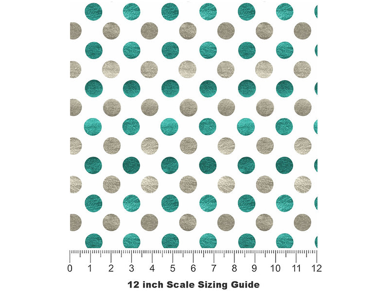 Ocean Bubbles Polka Dot Vinyl Film Pattern Size 12 inch Scale~Rwraps Ocean Bubbles Polka Dot Sizing Chart~2