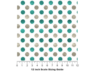 Ocean Bubbles Polka Dot Vinyl Film Pattern Size 12 inch Scale~Rwraps Ocean Bubbles Polka Dot Sizing Chart~2