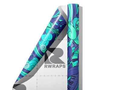 Ocean Chords Music Wrap Film Sheets~Rwraps Series 914 Ocean Chords Music Scrolled Sheet~3