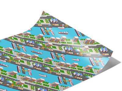 Ocean City Cityscape Vinyl Wraps~Rwraps Series 914 Digitally Printed Vinyl Wrap~1