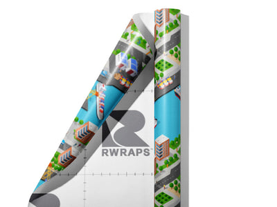 Ocean City Cityscape Wrap Film Sheets~Rwraps Series 914 Ocean City Cityscape Scrolled Sheet~4