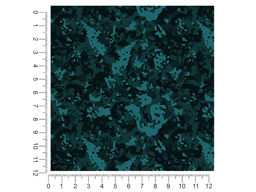ocean multicam camouflage 1ft x 1ft Craft Sheets