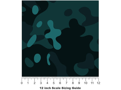 Ocean Multicam Camouflage Vinyl Film Pattern Size 12 inch Scale~Rwraps Ocean Multicam Camouflage Sizing Chart~3