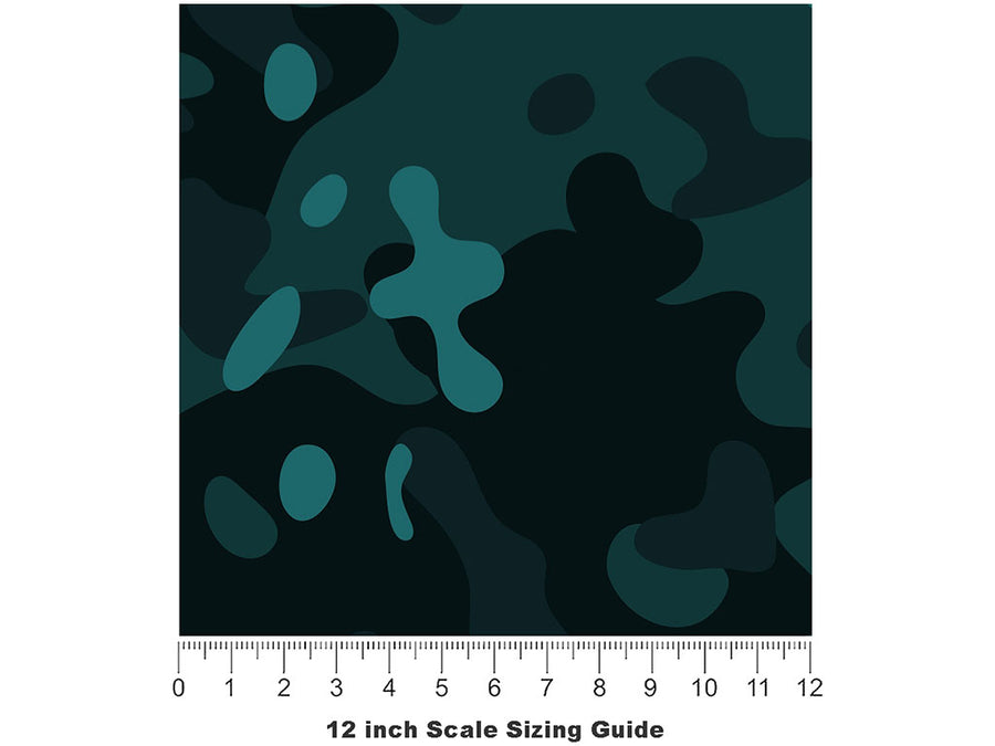 Ocean Multicam Camouflage Vinyl Film Pattern Size 12 inch Scale~Rwraps Ocean Multicam Camouflage Sizing Chart~3