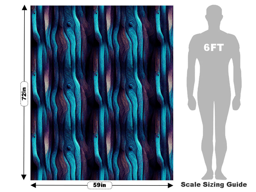 Ocean Waves Wood Plank Vehicle Wrap Scale~Rwraps Series 914 Ocean Waves Wood Plank Measurements~2