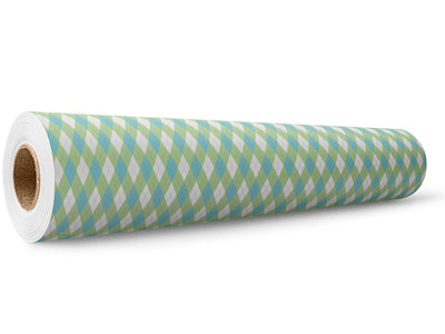 Ocean Weeds Argyle Wrap Film Wholesale Roll~Rwraps Series 914 Digitally Printed Vinyl Roll~5