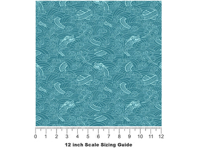 Ocean Wyrms Fantasy Vinyl Film Pattern Size 12 inch Scale~Rwraps Ocean Wyrms Fantasy Sizing Chart~2