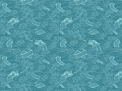 Ocean Wyrms Fantasy Vinyl Wrap Pattern~Rwraps Series 914 Digitally Printed Vinyl Wrap~0