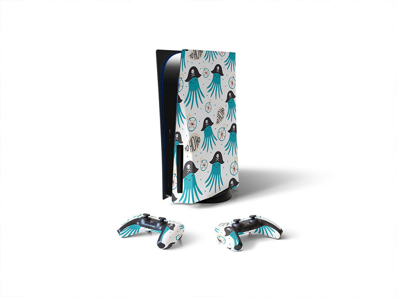 octopus pirates salt water Sony PS5 DIY Skin