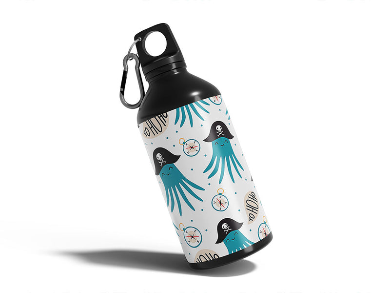 octopus pirates salt water Water Bottle DIY Stickers