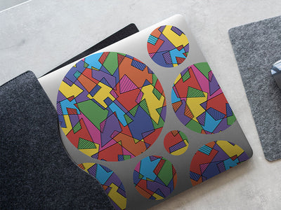 odds and ends mosaic DIY Laptop Stickers