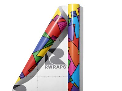 Odds and Ends Mosaic Wrap Film Sheets~Rwraps Series 914 Odds and Ends Mosaic Scrolled Sheet~3