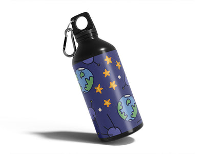 off planet science fiction Water Bottle DIY Stickers