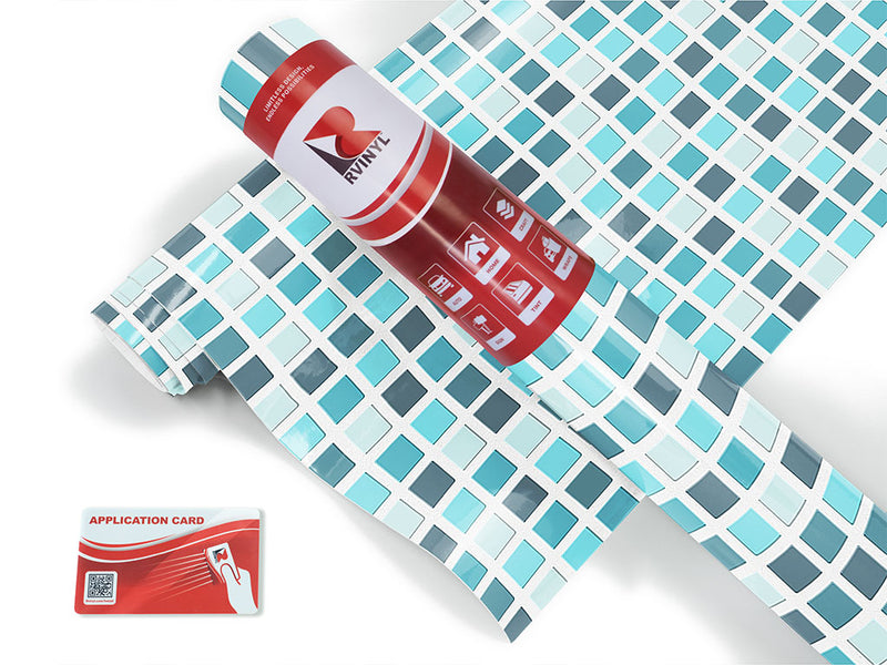 office blues mosaic Craft Vinyl Roll