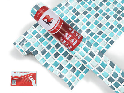 office blues mosaic Craft Vinyl Roll