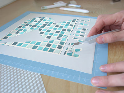 office blues mosaic Easy Weed Craft Vinyl