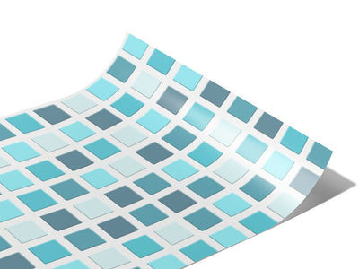 Office Blues Mosaic Vinyl Wraps~Rwraps Series 914 Digitally Printed Vinyl Wrap~0