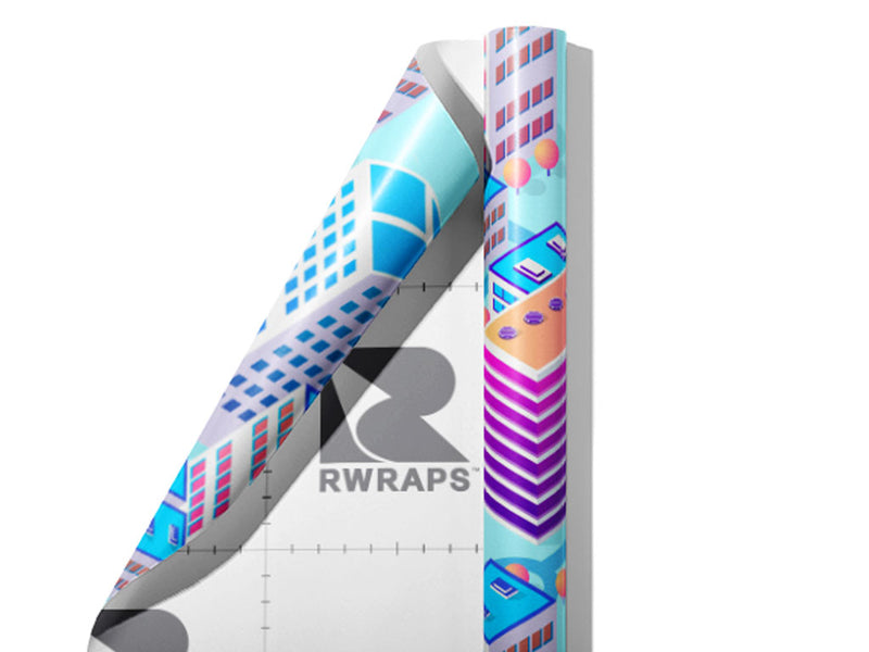 Office Buildings Cityscape Wrap Film Sheets~Rwraps Series 914 Office Buildings Cityscape Scrolled Sheet~4
