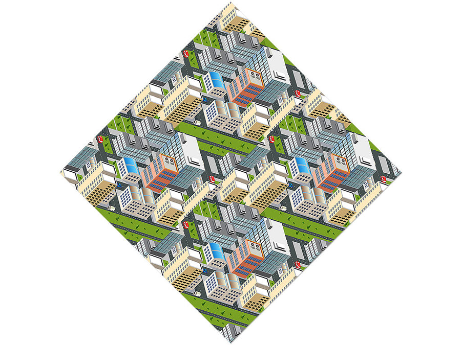 Office Carpool Cityscape Vinyl Wrap Pattern