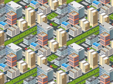 Office Carpool Cityscape Vinyl Wrap Pattern~Rwraps Series 914 Digitally Printed Vinyl Wrap~0