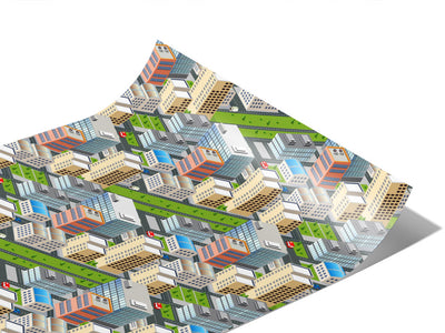 Office Carpool Cityscape Vinyl Wraps~Rwraps Series 914 Digitally Printed Vinyl Wrap~1