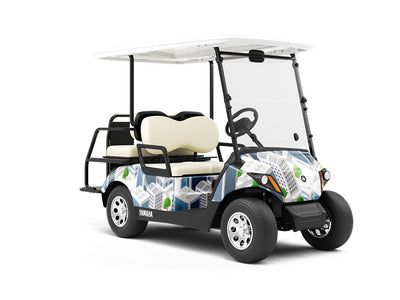 Office Hours Cityscape Wrapped Golf Cart